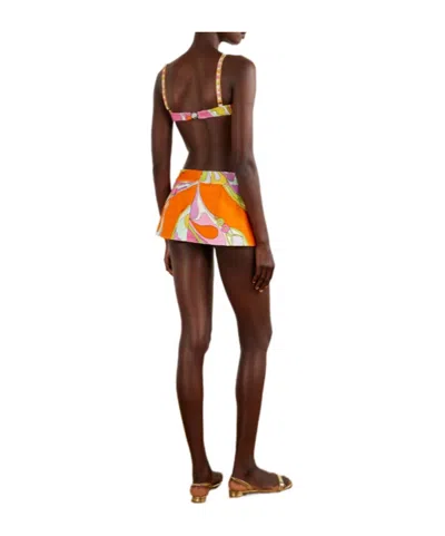 Pucci Printed Cotton-terry Bikini Top In Multi