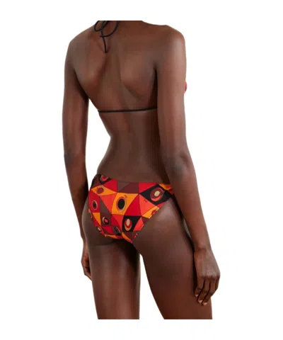 Pucci Printed Triangle Bikini Top In Multi