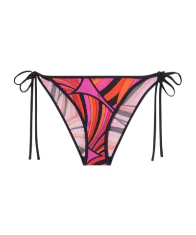 Pucci Striped Bikini Briefs In Black