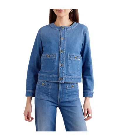 Mother Denim Jacket In Blue