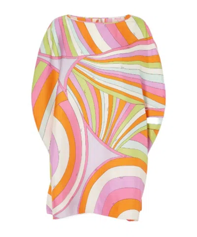 Pucci Printed Silk-twill Kaftan In Multi