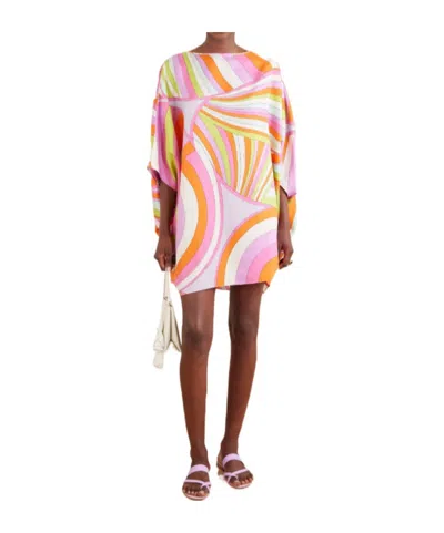 Pucci Printed Silk-twill Kaftan In Multi