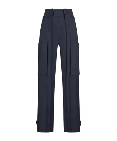 Darkpark Multi-pocket Casual Pants In Blue