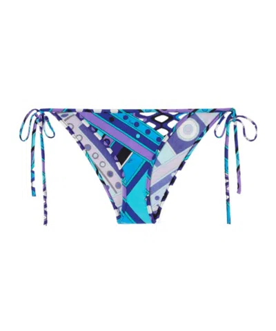 Pucci Printed Bikini Briefs In Blue
