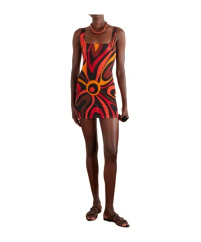 Pucci Printed Mesh Mini Dress In Black