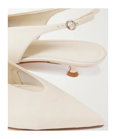 Aeyde Slingback Pointed Toe Kitten Pumps In Neutral