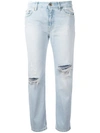 DONDUP distressed cropped jeans,P611DF164DO7211952161