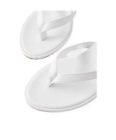 Aeyde Daphne Leather Sandals In White
