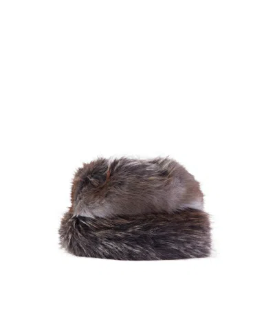 Anna Sui Solid Color Hat In Brown