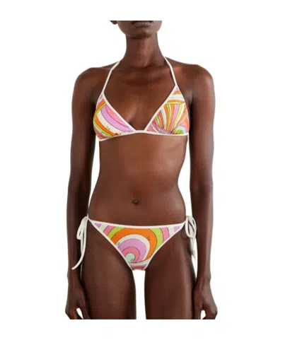 Pucci Colourstriped Bikini Bottoms In Multi
