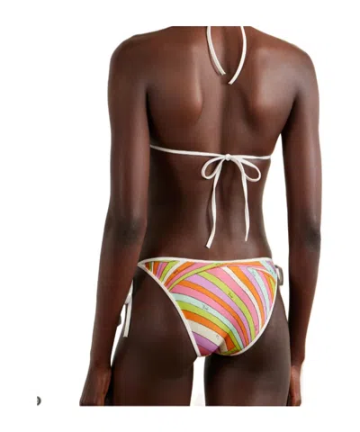 Pucci Colourstriped Bikini Bottoms In Multi