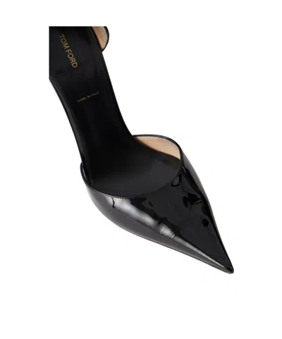 Tom Ford Solid Color Leather Pumps In Black