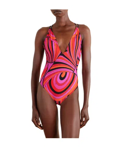 Pucci Printed Swimsuit In Multi