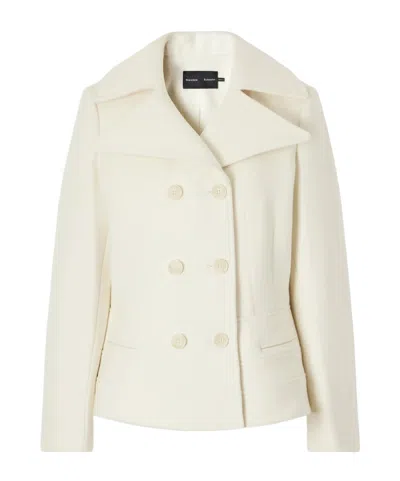 Proenza Schouler Romane Double-breasted Wool-blend Jacket In Neutral