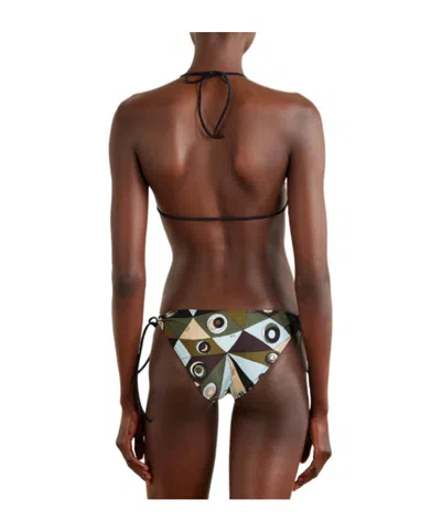 Pucci Occhi-print Triangle Bikini Top In Multi