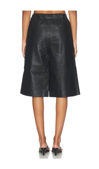 Aligne Kayleigh Leather Culotte In Black