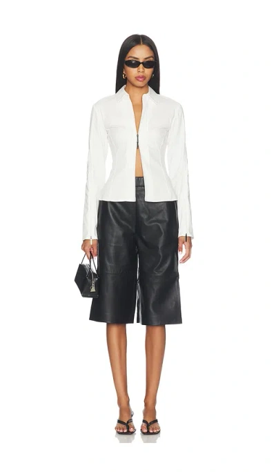Aligne Kayleigh Leather Culotte In Black
