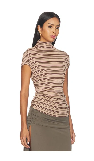Lna Isla Top In Chocolate Stripe