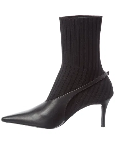 Rag & Bone Mercer Sock Leather Slingback Boot In Black
