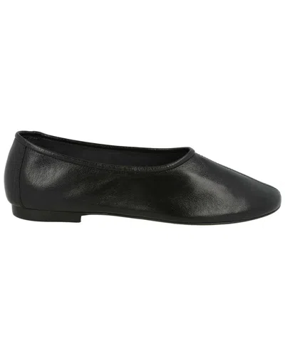 By Far Prudence Leather Flat In Black