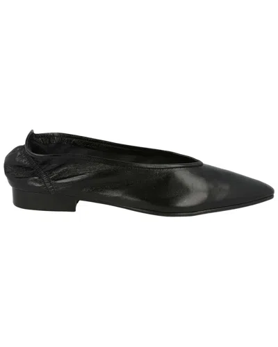 By Far Prudence Leather Flat In Black
