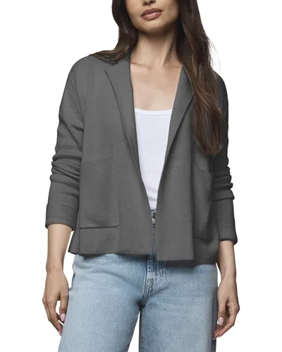Splendid Open Front Blazer Cardigan In Gray
