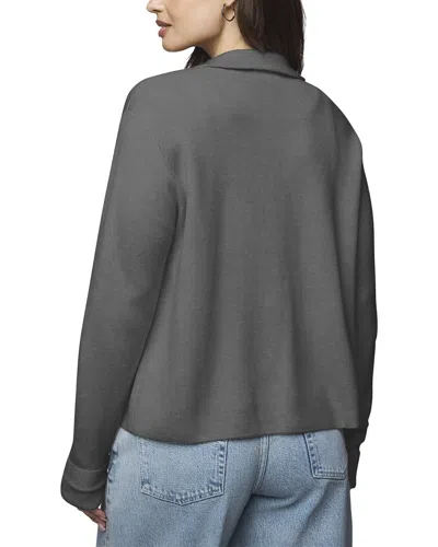 Splendid Open Front Blazer Cardigan In Gray