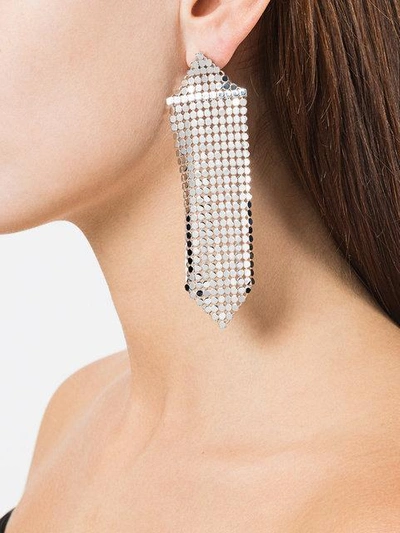 Rabanne Paco  Chain Mail Earring - Metallic In Metallic