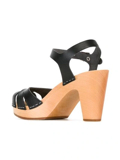 Shop Swedish Hasbeens Zuzanne Sandals In Black