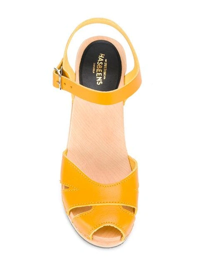Shop Swedish Hasbeens Suzanne Sandals In Yellow