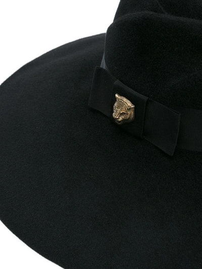 Shop Gucci Wide Brim Hat In Black