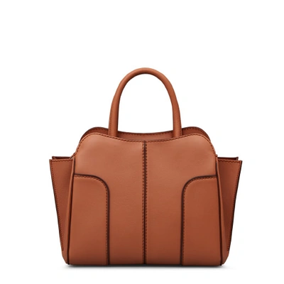 Tod's Sella Medium Leather Tote In Brown