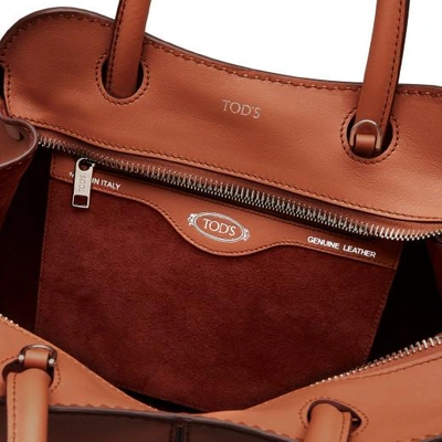 Shop Tod's Sella Bag Small In Brown