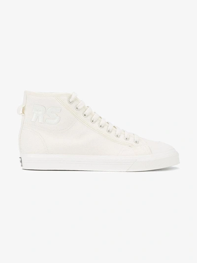 Shop Raf Simons Adidas By  Spirit Hi-top Sneakers In White