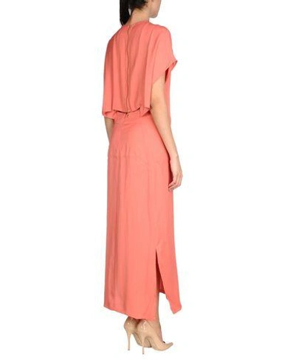 Shop Intropia Long Dress In Salmon Pink