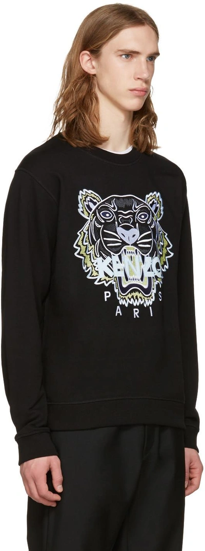 Shop Kenzo Black Tiger Pullover In 99 Black