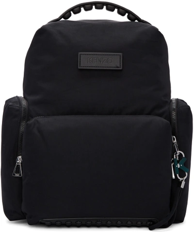 Shop Kenzo Black Studded Backpack