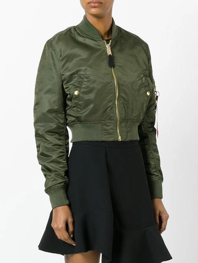 Shop Alpha Industries Cropped Bomber Jacket