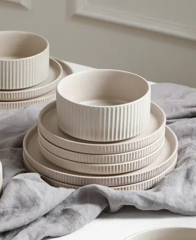 Stone Lain Haven 32-piece Dinnerware Set Stoneware In Brown