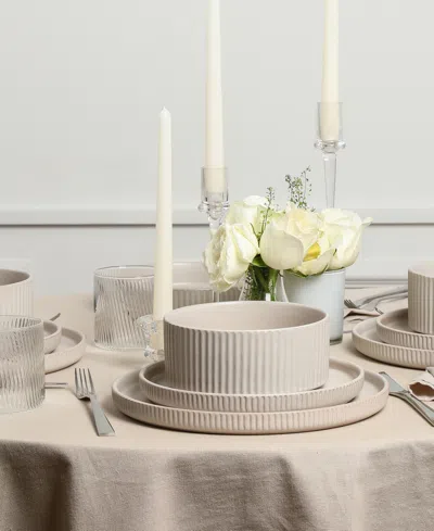 Stone Lain Haven 32-piece Dinnerware Set Stoneware In Brown