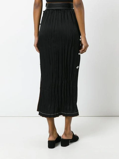 Shop Loewe Long Bell Embellished Skirt In Black