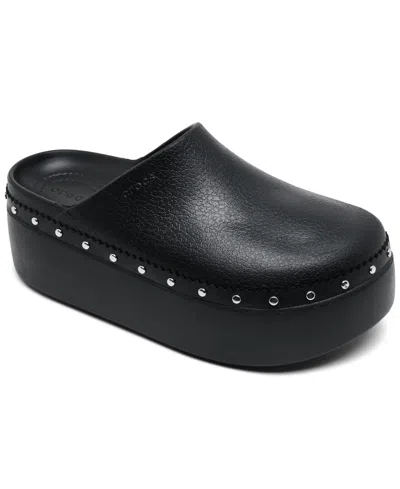 Crocs Dylan Platform Studded Clog In Black