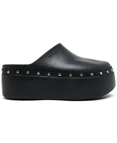 Crocs Dylan Platform Studded Clog In Black