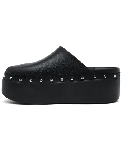 Crocs Dylan Platform Studded Clog In Black