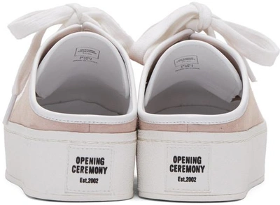 Shop Opening Ceremony Pink Suede Cici Lace-up Slide Sneakers