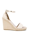 Gucci Leather Rockstud Espadrilles In Light Ivory