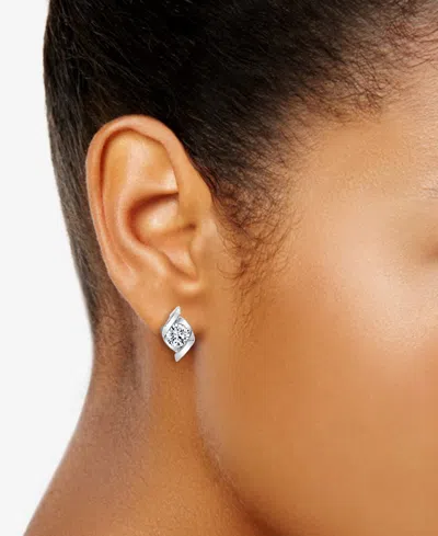 Macy's Macys Certified Lab Grown Diamond Stud Earrings In Silver