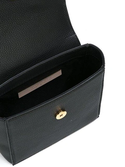 Shop Christopher Kane Bonnie Stone Charm Shoulder Bag In Black
