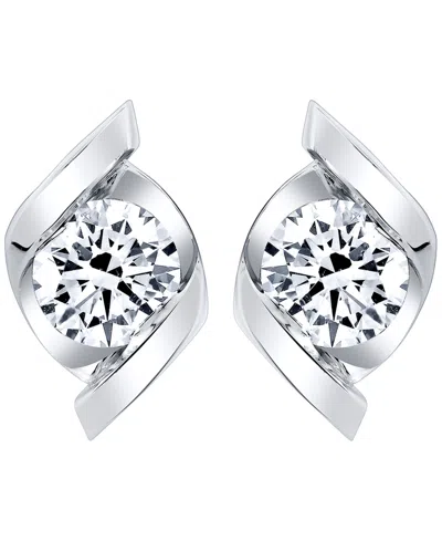 Macy's Macys Certified Lab Grown Diamond Stud Earrings In Silver