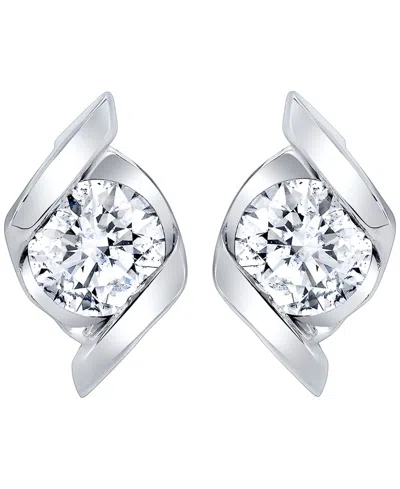 Macy's Macys Certified Lab Grown Diamond Stud Earrings In Metallic